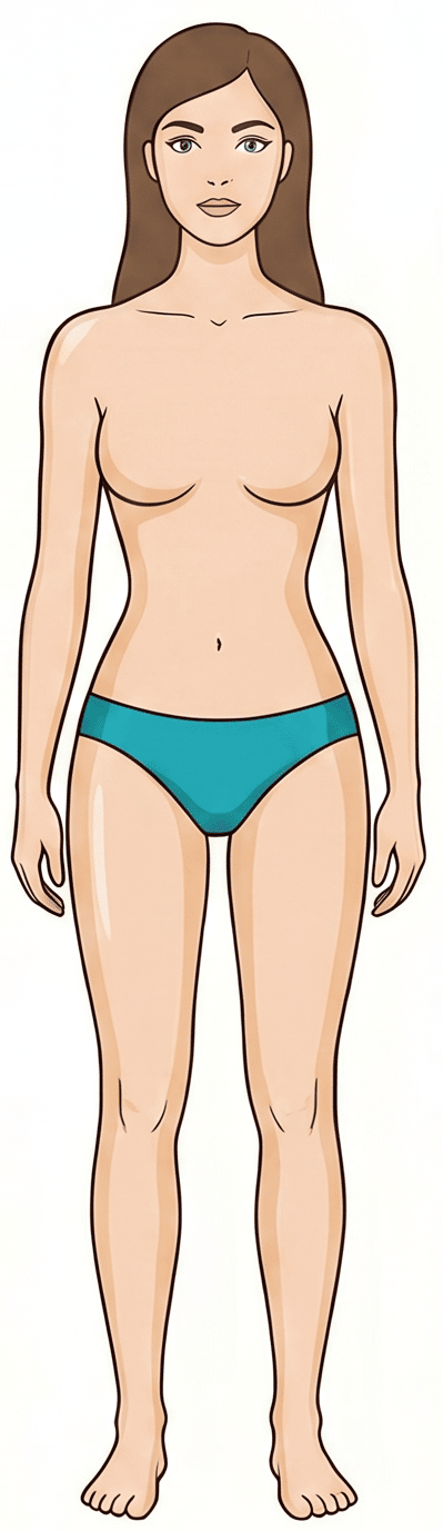 Hourglass body type example