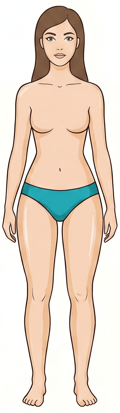 Triangle (Pear) body type example
